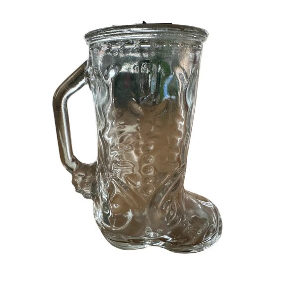 Cowboy Boot Glass Mug Stein Mexico - Picture 1 of 5